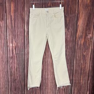 MOTHER Ankle & Cropped Jeans in Beige